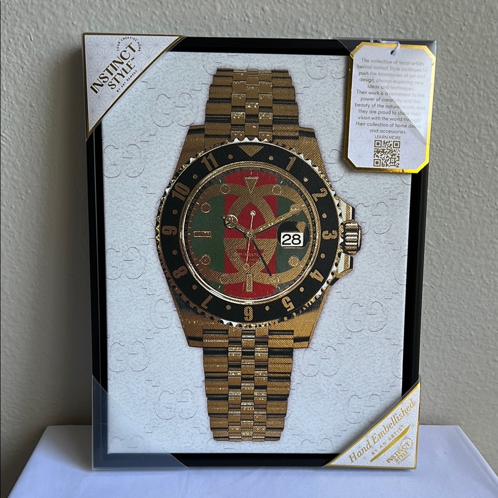 Instinct Style Gold Watch Wall Canvas - Picture 8 of 10